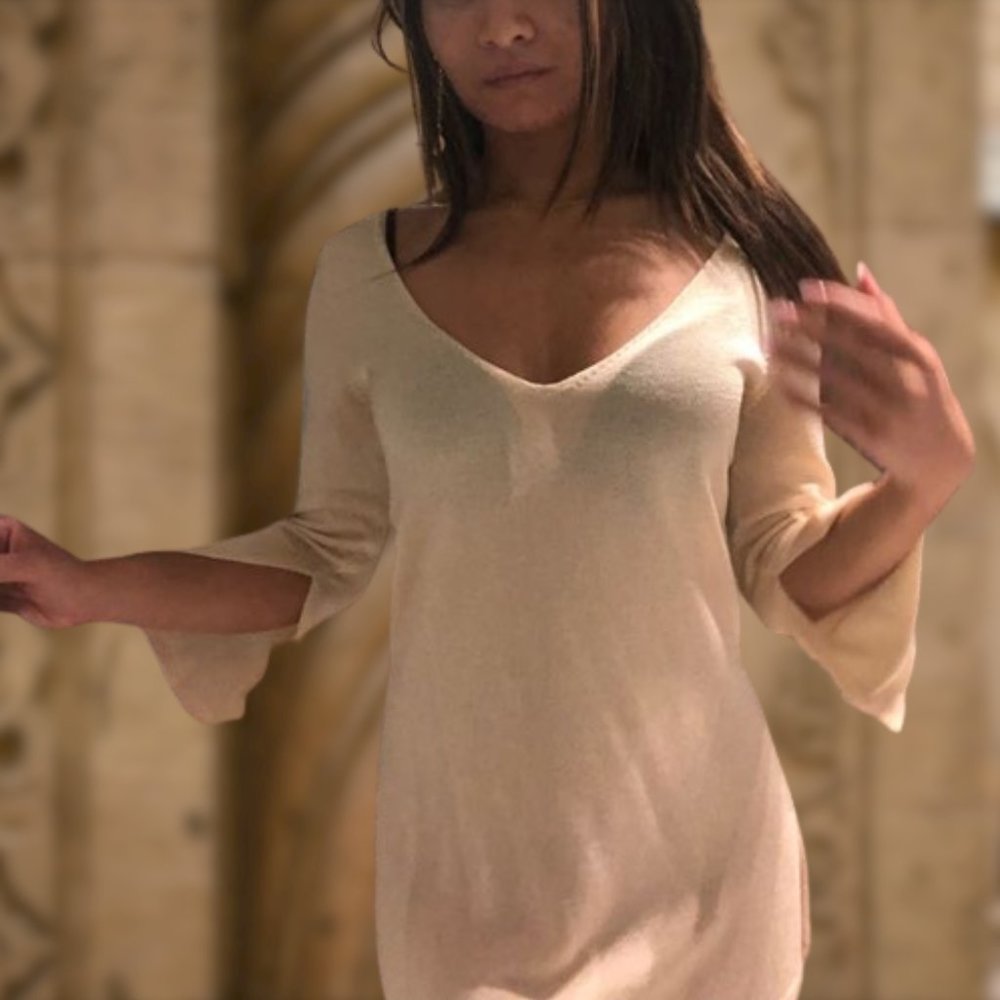 Sheer Champagne Tunic